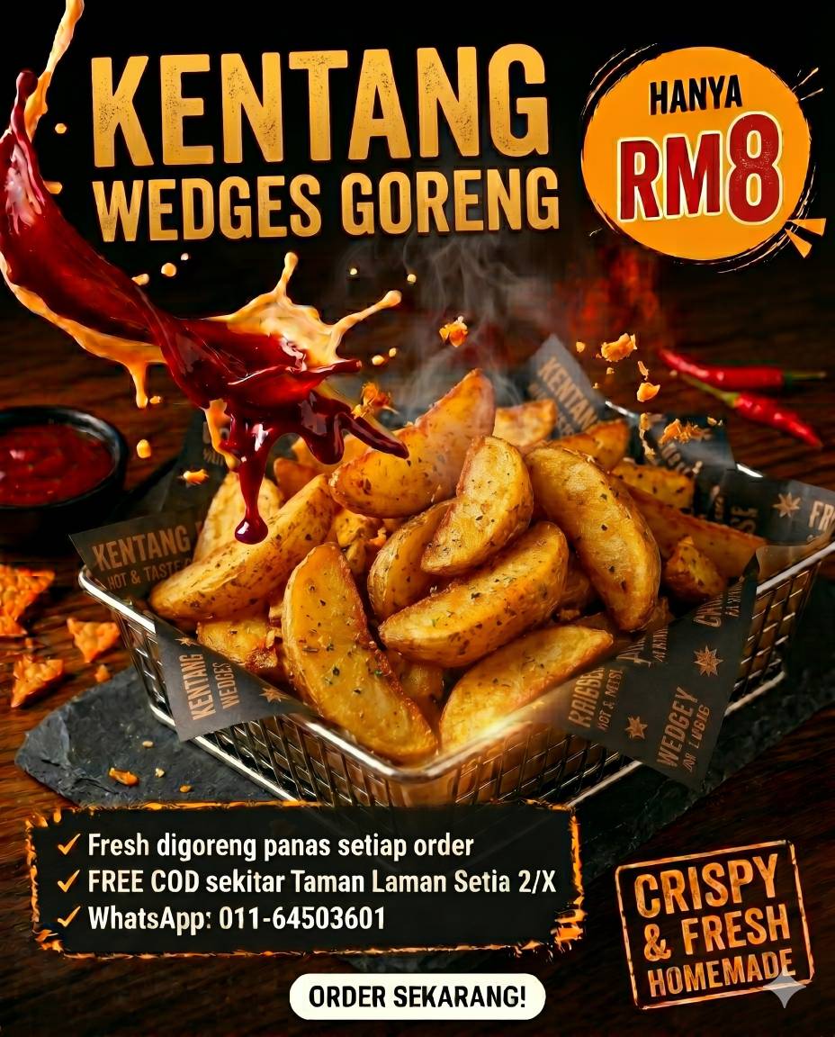 Kentang Wedges Goreng